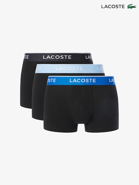 Black - Regular Lacoste Cotton Boxers 3 Pack