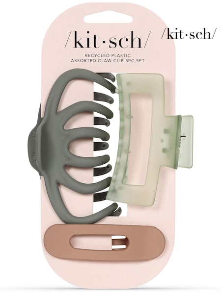 Kitsch Assorted Claw Clips 3pc Set (AE2783) | £10.50