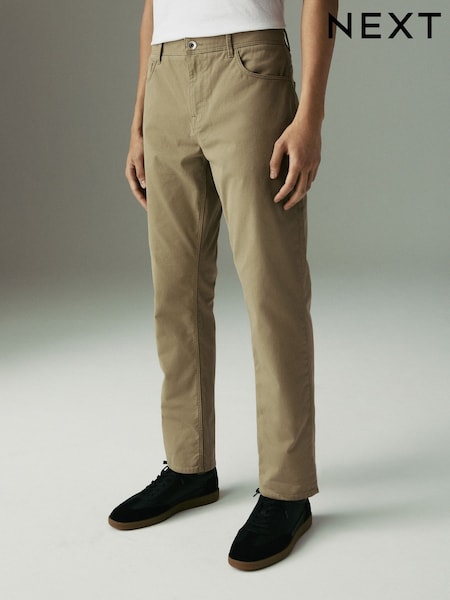 Stone Slim Fit 5 Pocket Soft Touch Trousers (AE3172) | £30