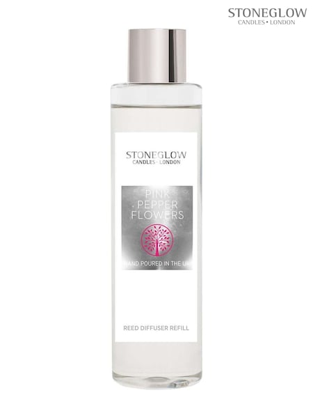 Stoneglow Pink Pepper Flowers 210ml Refill Natures Gift Reed Diffuser (AE3253) | £24