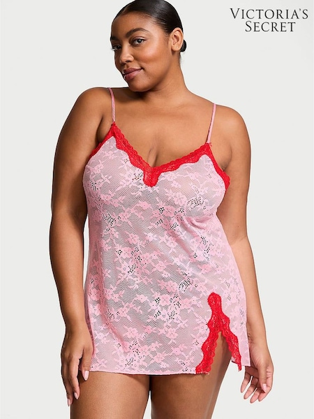 Victoria's Secret Pink Hope Tease Lace Mini Slip Dress (AE3322) | £45