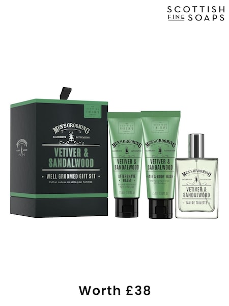 Scottish Fine Soaps Well Groomed Gift Set (Worth £38) (AE3439) | £31