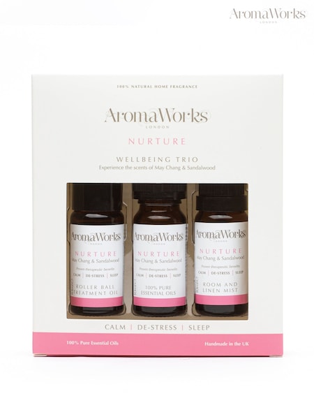 AromaWorks Nurture Wellbeing Trio 3 x 10ml products