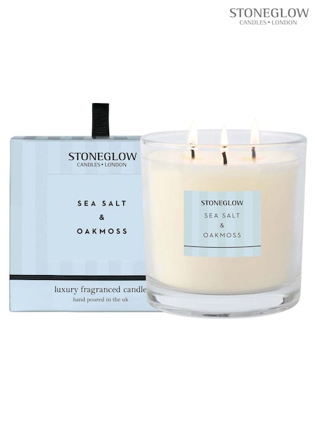 Stoneglow 3 Wick Modern Classics Sea Salt and Oakmoss Tumbler (AE3943) | £50