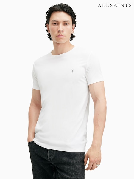 AllSaints White Tonic Short Sleeve Crew T-Shirt (AE4200) | £35