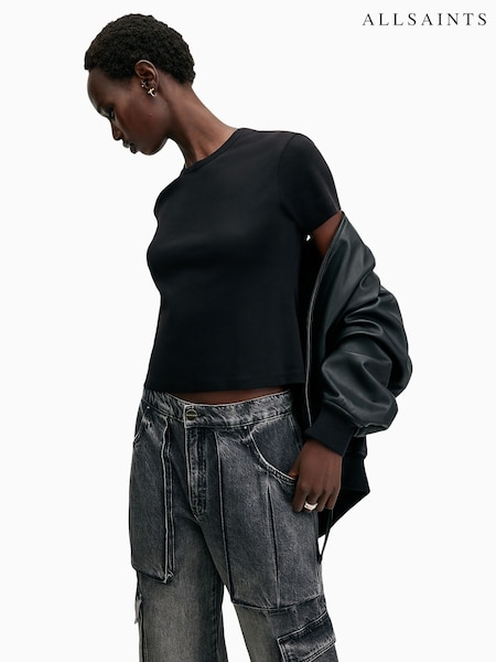 Allsaints Black Stevie T-Shirt (AE4211) | £35