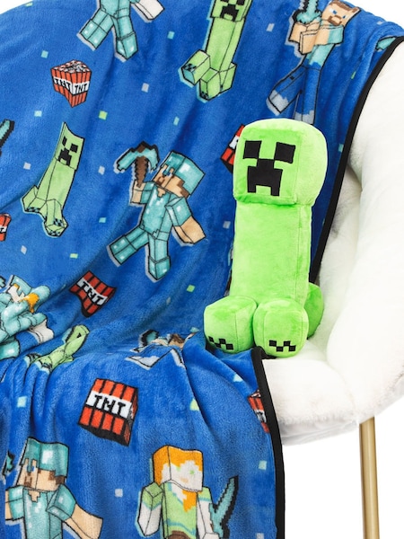 Minecraft Blue Creeper Plush Mini Pillow Buddy Set (AE4227) | £30