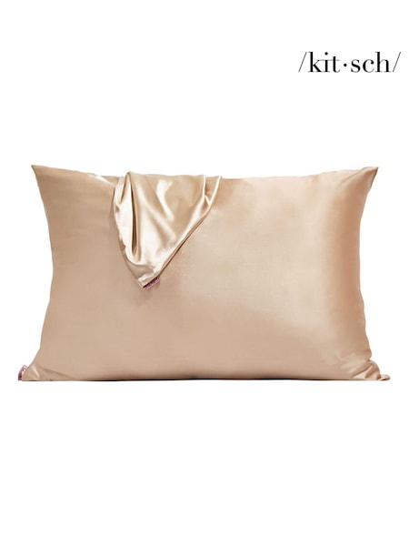Kitsch Champagne Satin Pillowcase (AE4449) | £16
