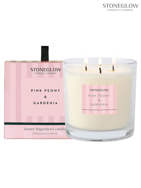 Stoneglow Modern Classics Peony and Gardenia Tumbler Scented Candle 3 Wick (AE4549) | £55
