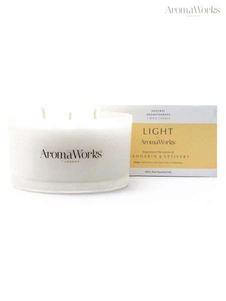 AromaWorks Light Multiwick Mandarin & Vertivert Candle (AE4626) | £19