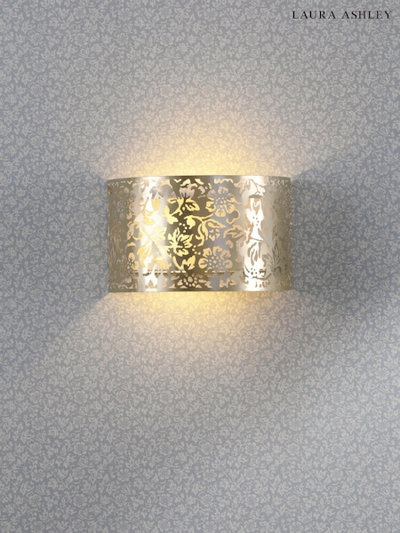 Laura Ashley Champagne Sweet Alyssum 1 Light Wall Light (AE5566) | £45