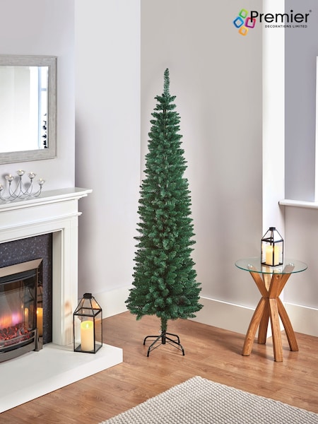 Premier Decorations Ltd Green 5.5ft Pencil Pine Green Christmas Tree (AE5678) | £36