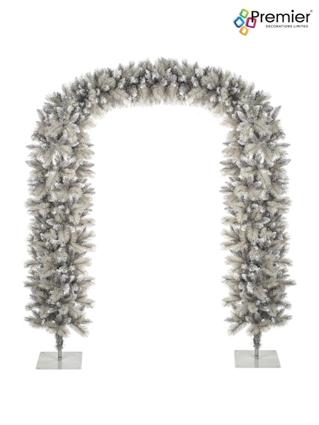 Premier Decorations Ltd Silver Tip Fir Tree Christmas Door Arch (AE5679) | £300
