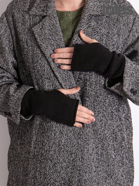 Totes Black Ladies Isotoner Soft Touch Knit Fingerless Gloves (AE5932) | £17