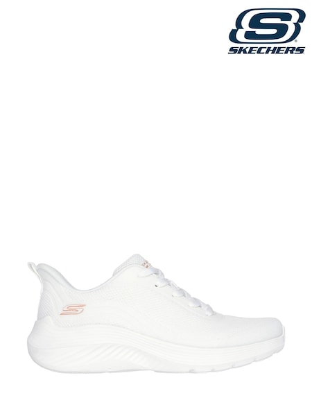 Skechers White Bobs Squad Waves Still Wading Trainers (AE6181) | £59