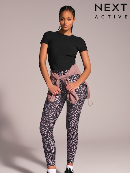 Pink Swirl Power Active Sports Leggings (AE6322) | £24
