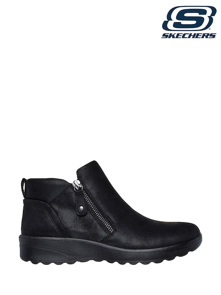 Skechers Black Lovely Vibe Fall In Bloom Ankle Boots (AE6378) | £54
