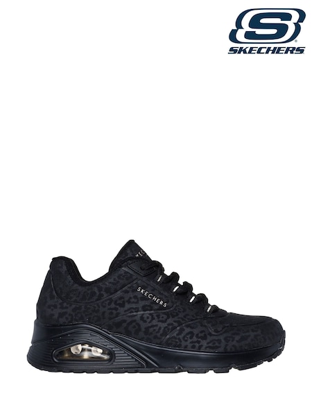Skechers Black Black Golden Womens Standard Fit Uno Trainers (AE6416) | £79