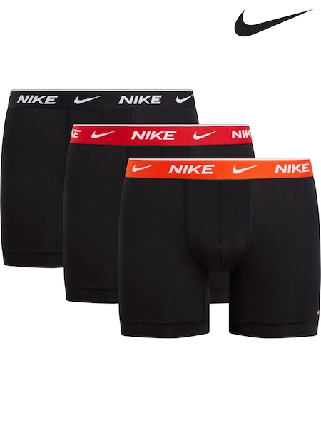 Nike Black Everyday Cotton Stretch Boxer Briefs 3 Pack (AE6527) | £34
