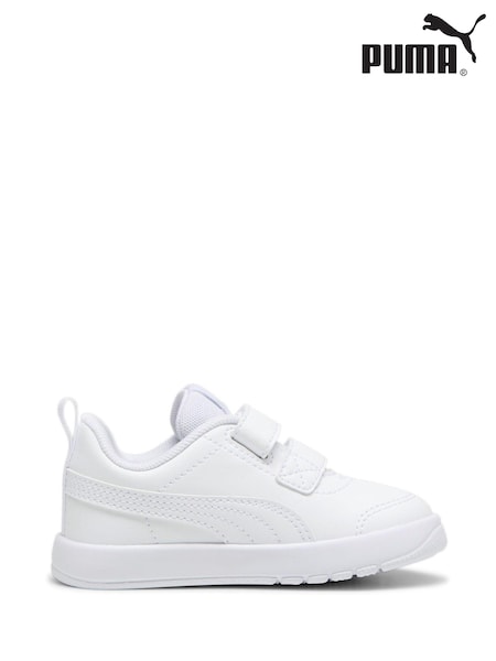 Puma White Courtflex V3 Baby Unisex Sneakers (AE6651) | £22