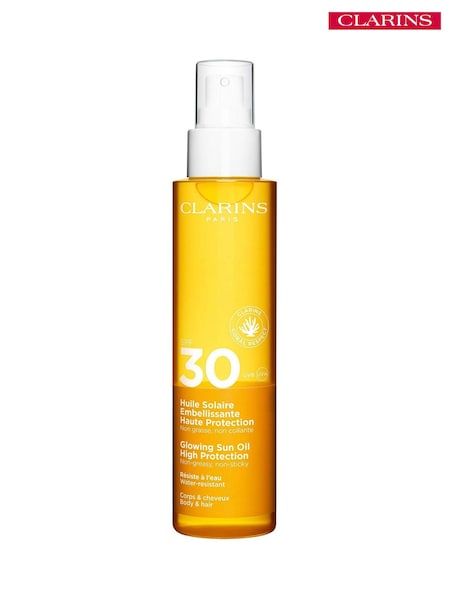 Clarins Glowing Sun Oil High Protection SPF30 150ml (AE6735) | £29