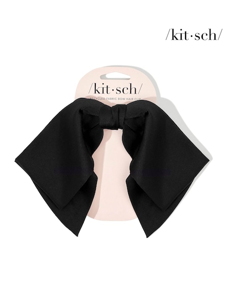 Kitsch Fabric Bow Black Hair Clip (AE6882) | £8