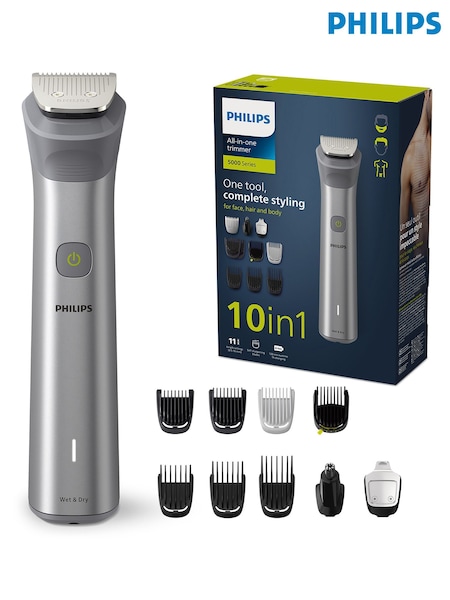 Philips Series 5000, 10-in-1 Multi Grooming Trimmer for Face, Head, and Body - MG5920/15 (AE6941) | £40