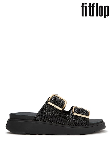 Black - Fitflop Gen-ff Woven Two-bar Slides