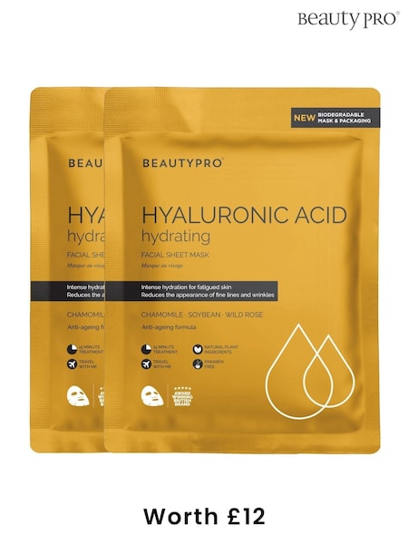 BeautyPro Hyaluronic Acid Mask Bundle  Exclusive (Worth £12) (AE7917) | £10