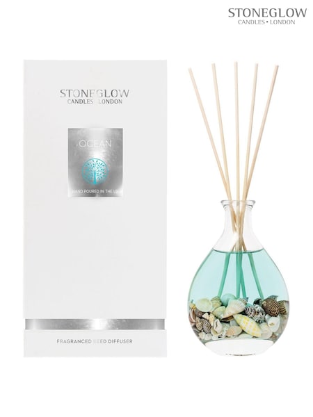 Stoneglow Blue 180ml Natures Gift Ocean Reed Diffuser (AE8718) | £35