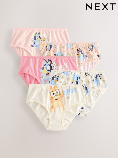 Pink Bluey Briefs 5 Pack (1.5-8yrs) (AE9150) | £12 - £13