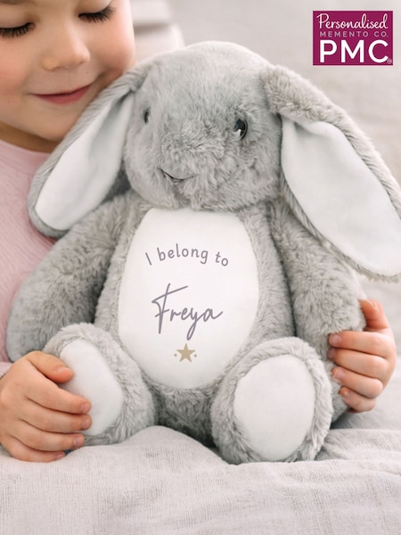 Personalised “i Belong To” Bunny Rabbit Soft Toy By Pmc