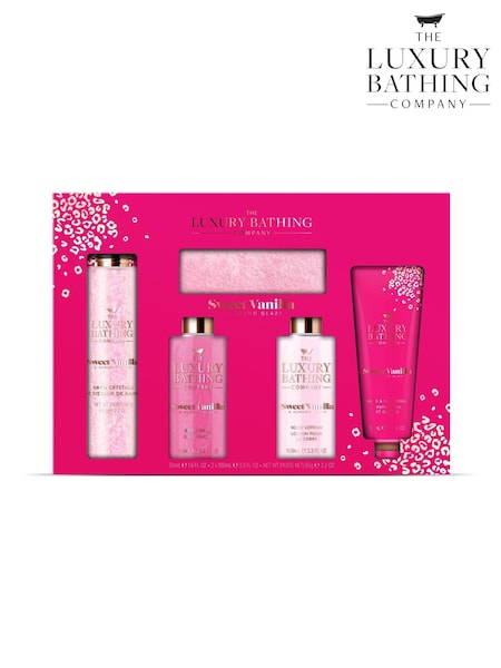 The Luxury Bathing Company Sweet Vanilla and Almond Glaze Ultimate Indulgence Gift Set (AF0448) | £16