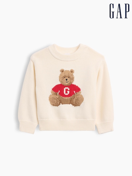 Cream Brannan Bear - Gap Crew Neck Jumper (6mths-5yrs)