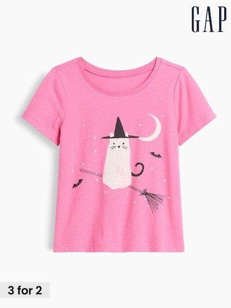 Pink Halloween - Gap Graphic Short Sleeve T-shirt (6mths-5yrs)