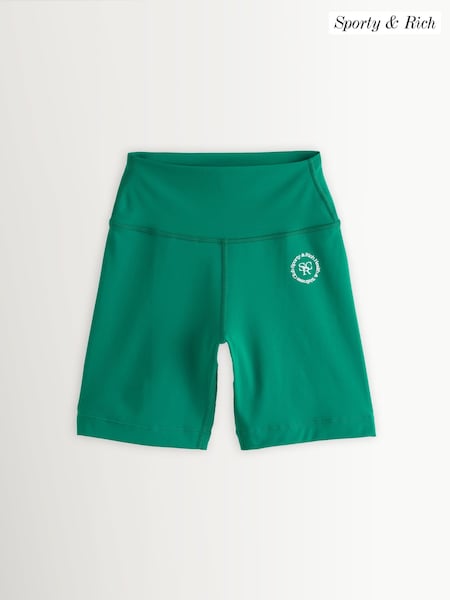 Sporty & Rich Green SRHWC Biker Shorts (AF5884) | £95