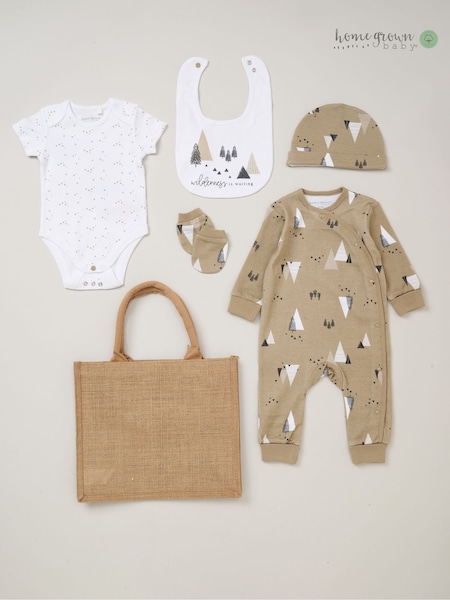 Homegrown Baby Printed Gift Set 5 Piece (AF5965) | £28
