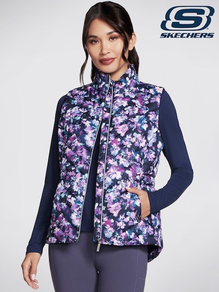 Skechers Blue Go Shield Misty Floral Gilet (AF6011) | £69