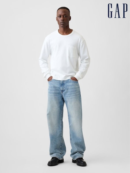 Light Wash - Regular Gap Medium Wash 90s Loose Carpenter Jeans