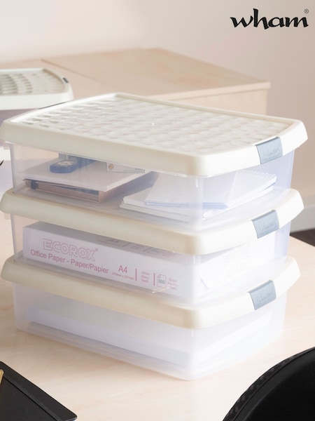 Wham Slate Grey 8.5L Rectangular Plastic Clip Box and Lid (AF6759) | £28
