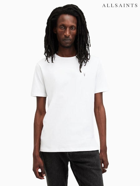 AllSaints White Brace Shortsleeve Crew Neck T-Shirt 3 Pack (AF6831) | £105