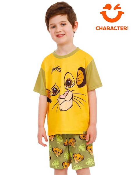 Character Yellow Disney The Lion King Short Pyjamas (AF6908) | £14