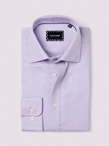 Duchamp Purple Duchamp Mens Royal Twill 100% Cotton Shirt (AF7101) | £89