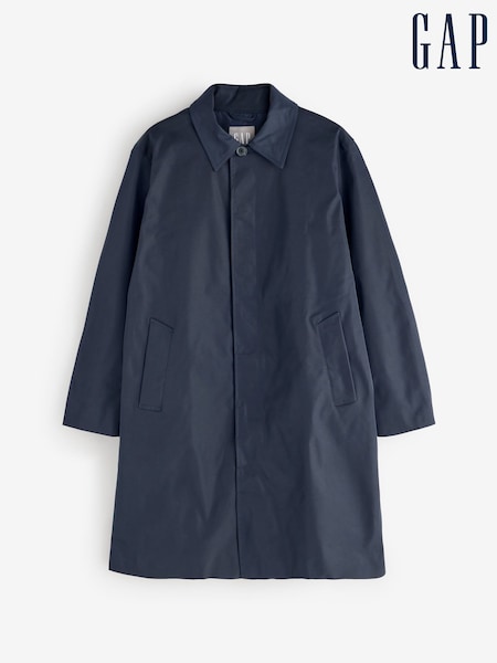 Navy - Regular Gap Mac Coat
