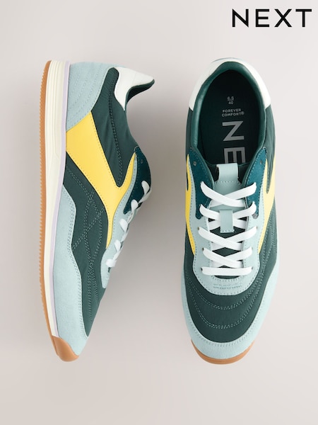 Green Forever Comfort® Slim Panel Detail Lace-Up Trainers (AF7263) | £39