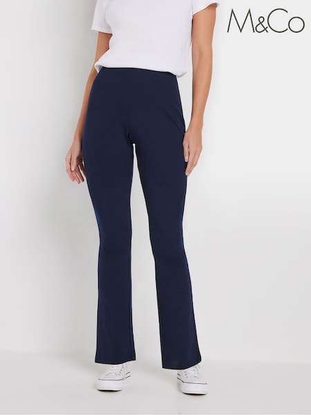 M&Co Blue Slim Leg Yoga Trousers (AF7523) | £28