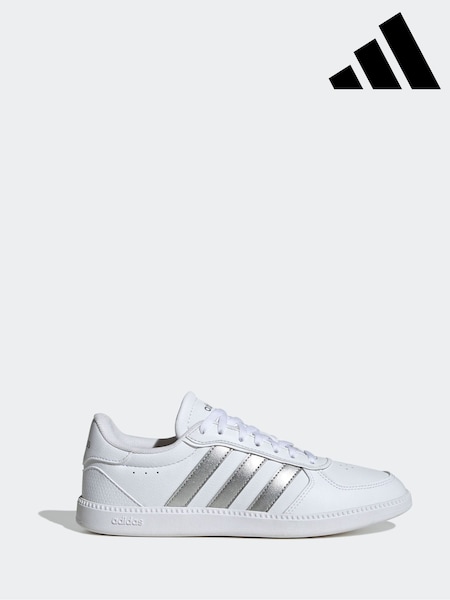 adidas White/Silver Breaknet Sleek Trainers (AF7551) | £45