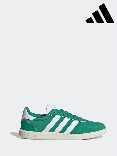 adidas Green/White Breaknet Sleek Trainers (AF7552) | £50