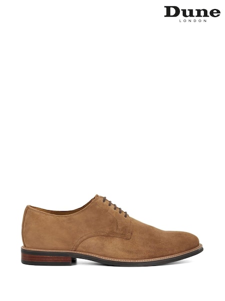 Dune London Brown Stanley Soft Leather Gibson Shoes (AF7571) | £119