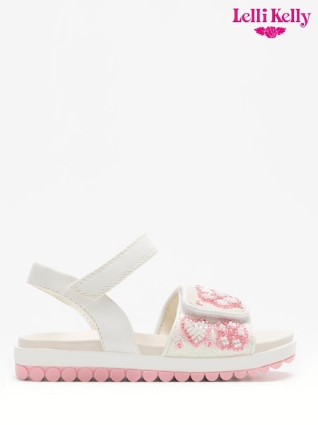 Lelli Kelly Silver Cressida Glitter Sandals (AF7603) | £50
